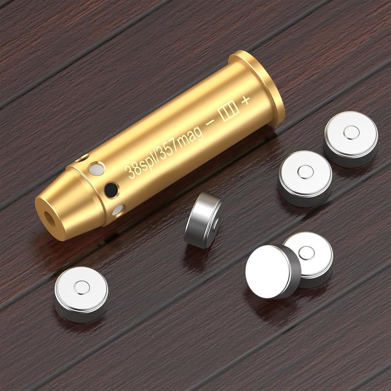 Tipfun Bore Sight for 357mag/38spl Special Red Laser Bore Sighter Red Dot Boresighter with Batteries for Hunting and Shooting - Image 5
